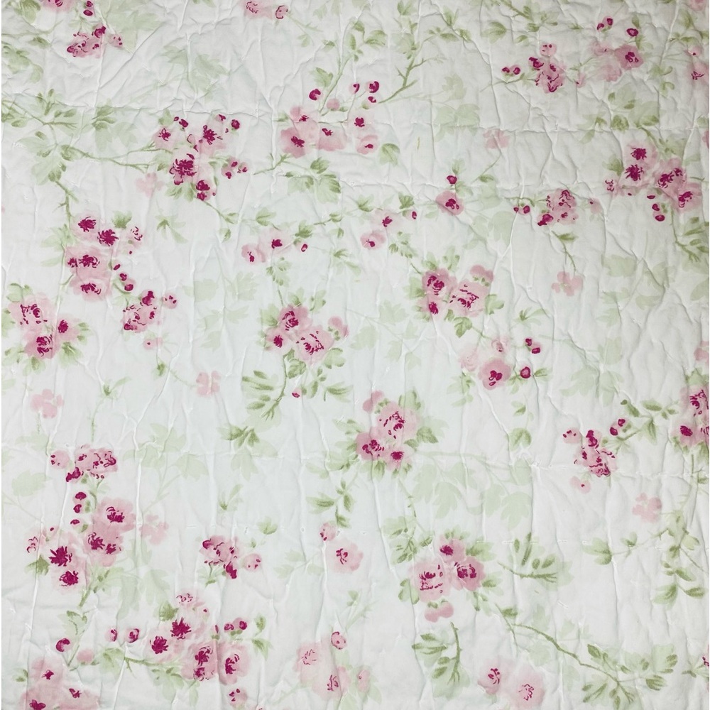 Simply Shabby Chic Full Reversible Quilt Cherry Blossom Pink Satin - Picture 8 of 8